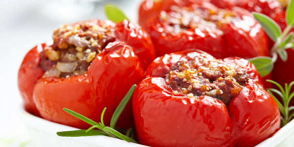 Keto Bison Stuffed Peppers