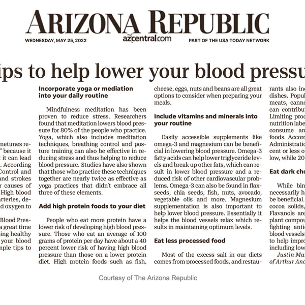 Five Tips to Lower Your Blood Pressure