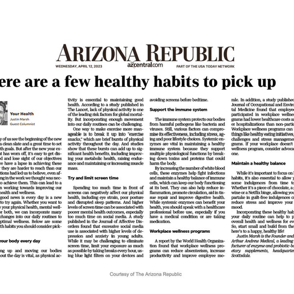 A Few Healthy Habits To Pick Up
