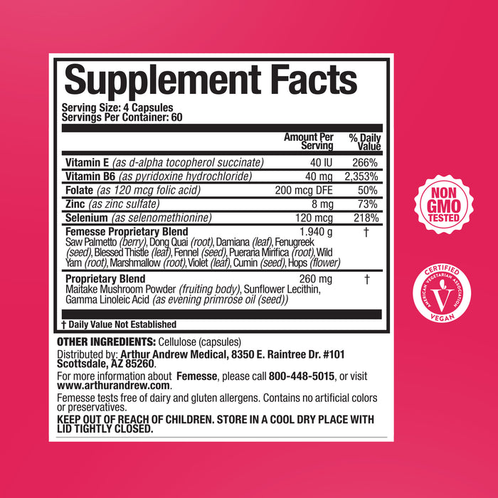 Femesse Supplement Facts