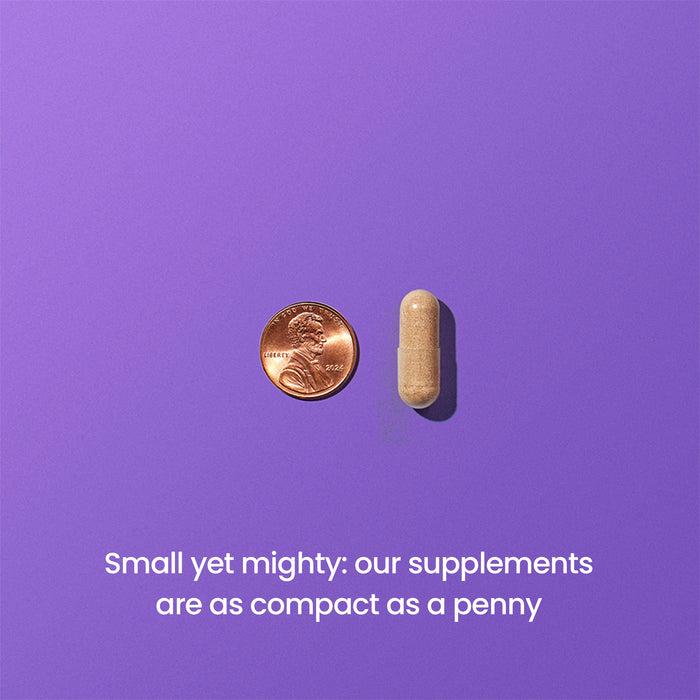 Fibrovera Pill Size comparison to penny