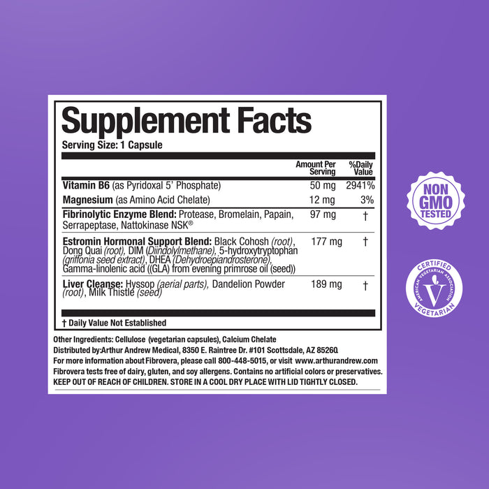 fibrovera supplement facts label