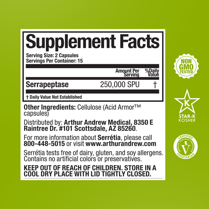 Supplement facts label