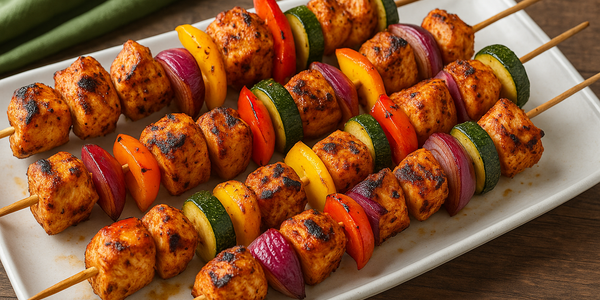 Grilled Chicken Skewers with Veggies