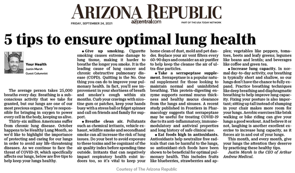 5 Tips to Ensure Optimal Lung Health