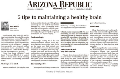 5 Tips to Maintaining a Healthy Brain