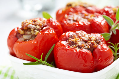 Keto Bison Stuffed Peppers
