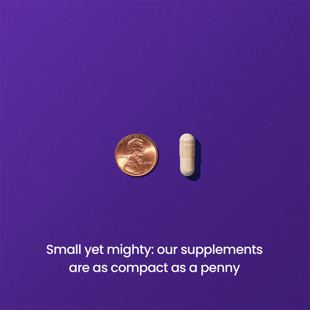 FODMAP pill size compared to penny