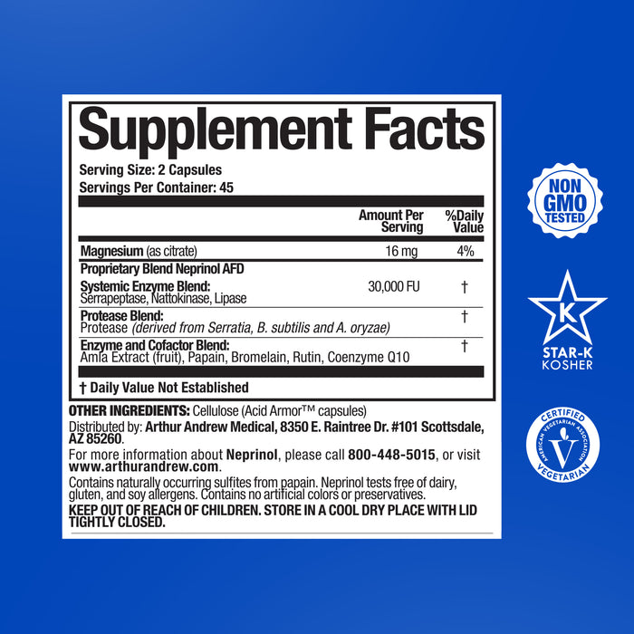 neprinol supplement facts label