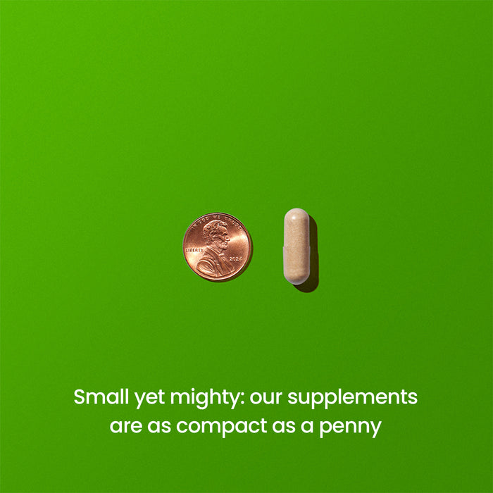 Syntol pill size compared to a penny