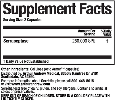 serretia supplement facts